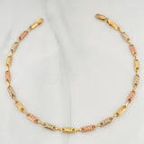 Tobillera Rustica Tribal 4.65 g / 26 cm / 3.4 mm Tres Oros 18K