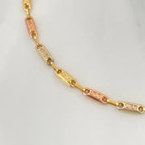 Tobillera Rustica Tribal 4.65 g / 26 cm / 3.4 mm Tres Oros 18K