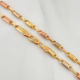 Tobillera Rustica Tribal 4.65 g / 26 cm / 3.4 mm Tres Oros 18K