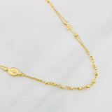 Cadena Denario Virgen Cruz 3.85g / 45cm / 2.4mm Oro Amarillo 18K