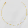 Tobillera Aro Seguido Bolas 1.3g / 22.5cm-24cm / 1mm Oro Amarillo 18K
