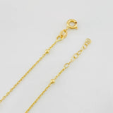 Tobillera Aro Seguido Bolas 1.3g / 22.5cm-24cm / 1mm Oro Amarillo 18K