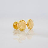 Topos Circulo Diamantado 0.7g / 7.1mm Oro Amarillo 18K