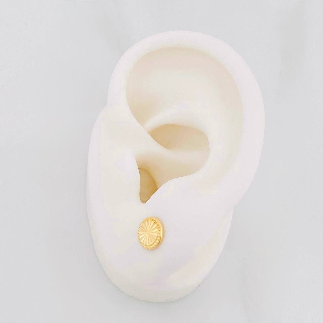 Topos Circulo Diamantado 0.7g / 7.1mm Oro Amarillo 18K