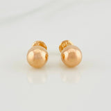 Topos Bola Lisa 0.75g / 7mm Oro Rosa 18K