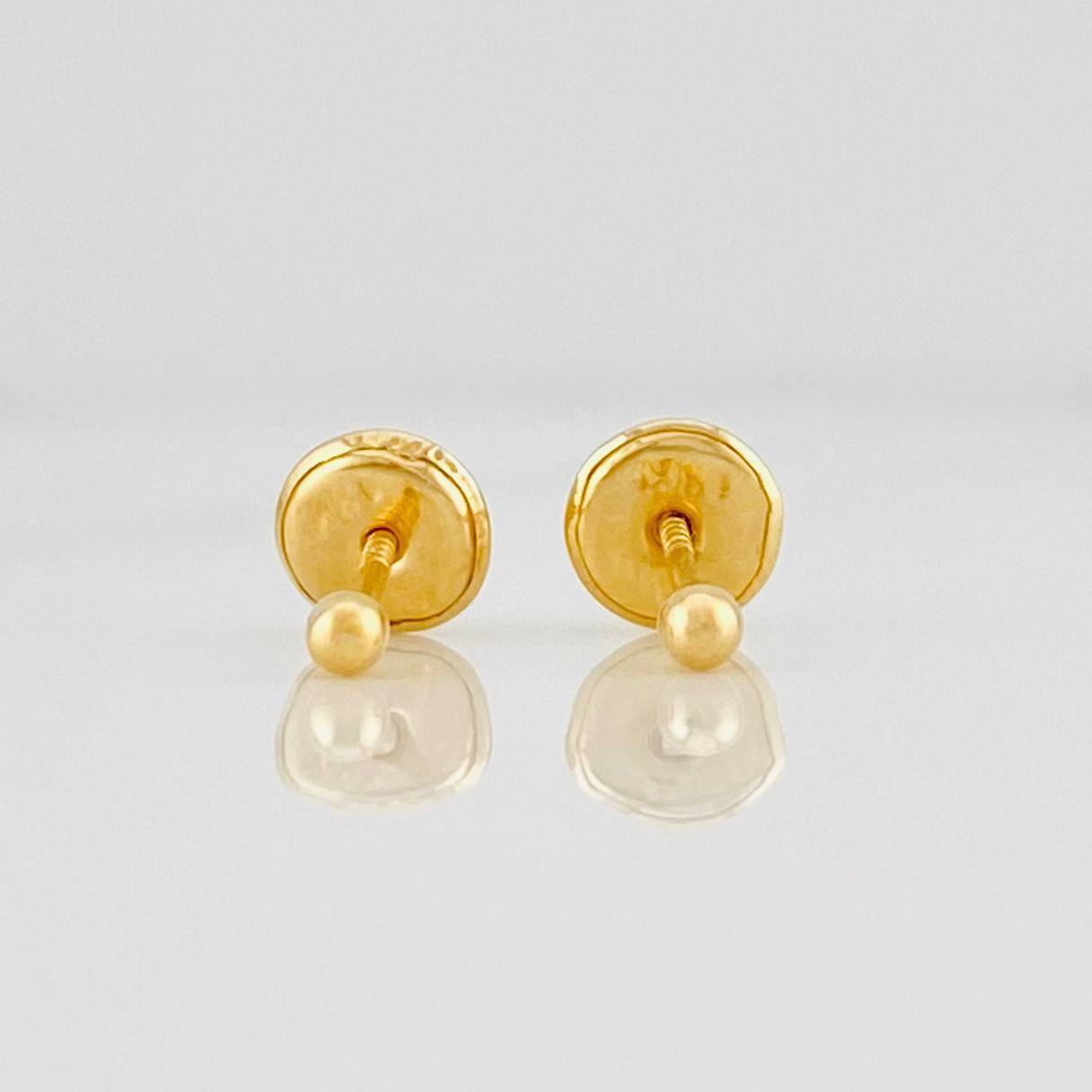 Topos Bola Lisa 0.35g / 2mm Oro Amarillo 18K