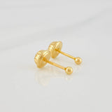 Topos Bola Lisa 0.35g / 2mm Oro Amarillo 18K