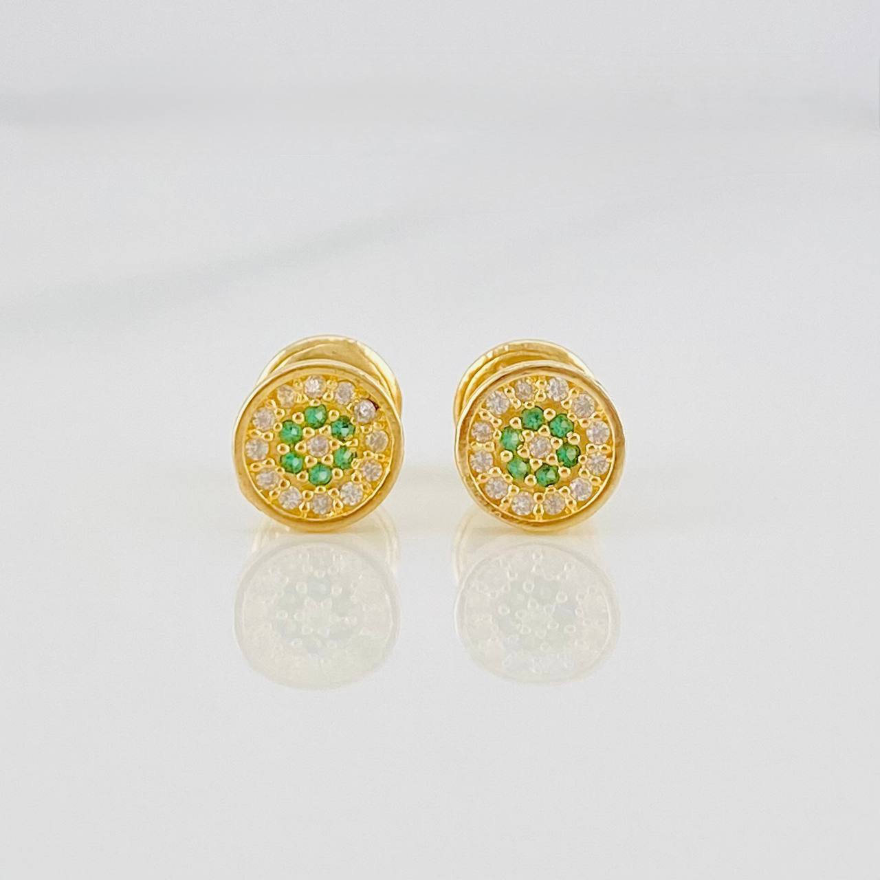 Topos Circulo Tupido 0.9g / 5.9mm Oro Amarillo 18K