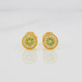 Topos Circulo Tupido 0.9g / 5.9mm Oro Amarillo 18K