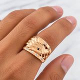 Anillo Águila 8.95g / T9 Oro Rosa 18K