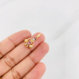 Dije Pato Bolsas de Dinero 1.55g / 2.2cm Dos Oros Negro Amarillo 18K