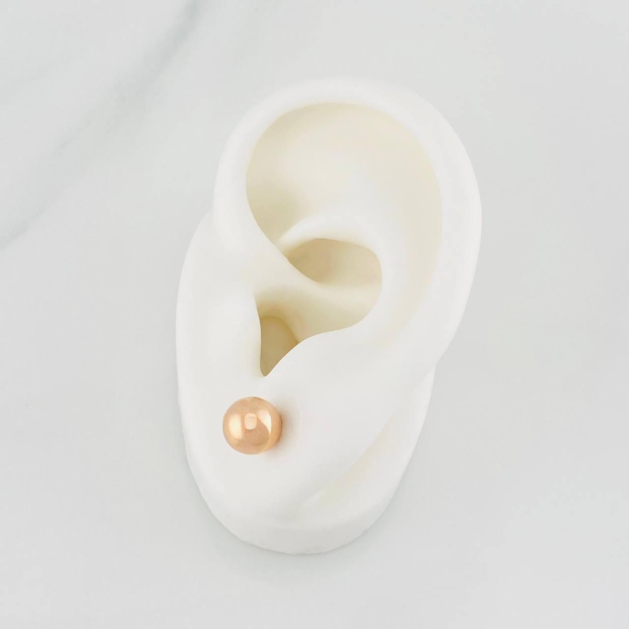 Topos Bola Lisa 0.75g / 7mm Oro Rosa 18K