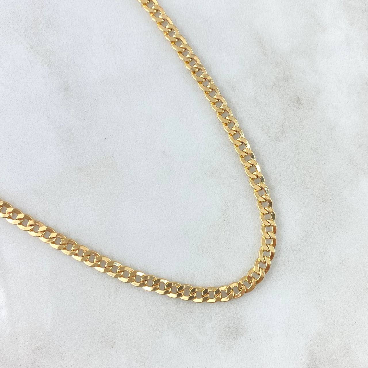 Cadena Cubana 7.5gr / 45cm / 3.8mm Oro Amarillo +0 18K
