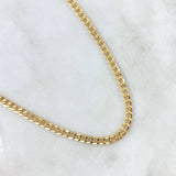 Cadena Cubana 7.5gr / 45cm / 3.8mm Oro Amarillo +0 18K