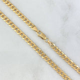 Cadena Cubana 7.5gr / 45cm / 3.8mm Oro Amarillo +0 18K