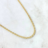 Cadena Cubana 4.5gr / 45cm / 3mm Oro Amarillo +1 18K ©