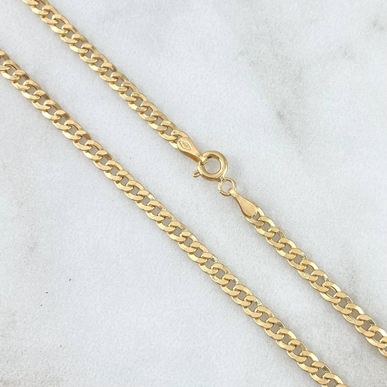 Cadena Cubana 3 gr / 50cm / 2,4mm Oro Amarillo +1 18K ©