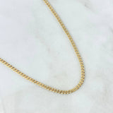 Cadena Cubana 2.65gr / 45cm / 2.2mm Oro Amarillo +1 18K
