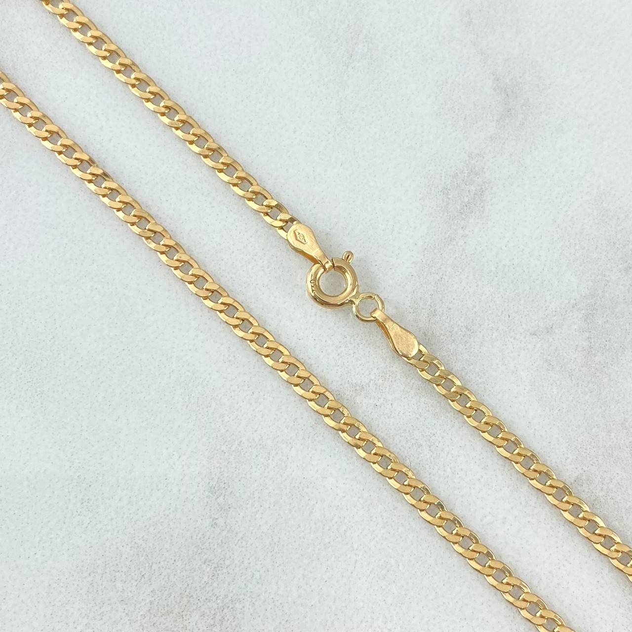 Cadena Cubana 2.8gr / 40cm / 2mm Oro Amarillo +1 18K