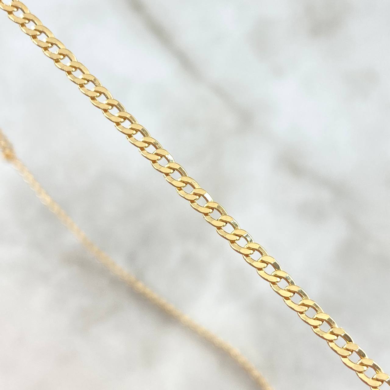Cadena Cubana 3.1gr / 45cm / 2mm Oro Amarillo +1 18K