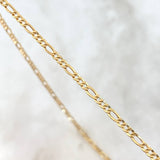 Cadena Figaro 2.7gr / 50cm / 2.4mm Oro Amarillo +1 18K ©