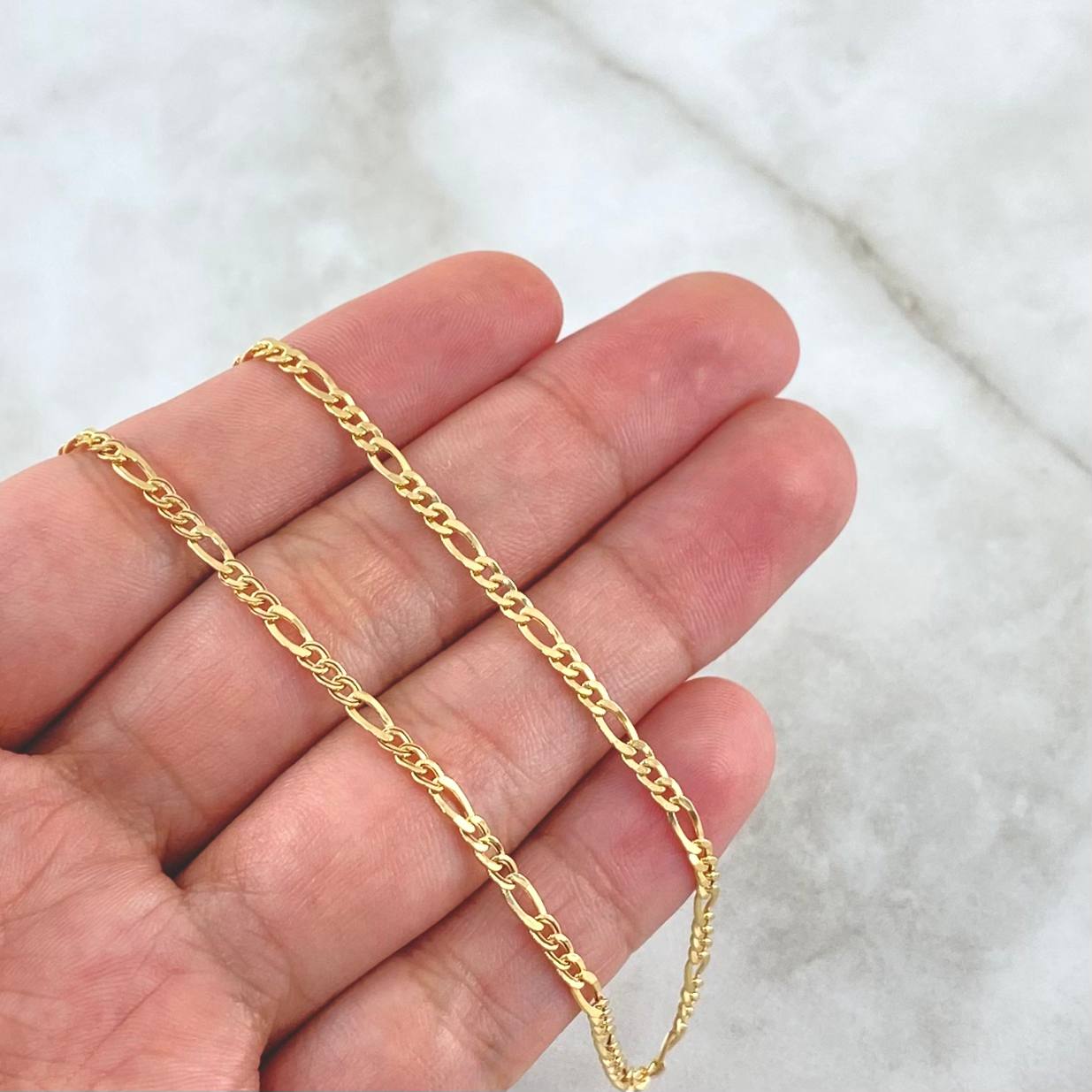 Cadena Figaro 2.35gr / 40cm / +1 Oro 18K