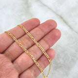 Cadena Figaro 2.7gr / 50cm / 2.4mm Oro Amarillo +1 18K ©