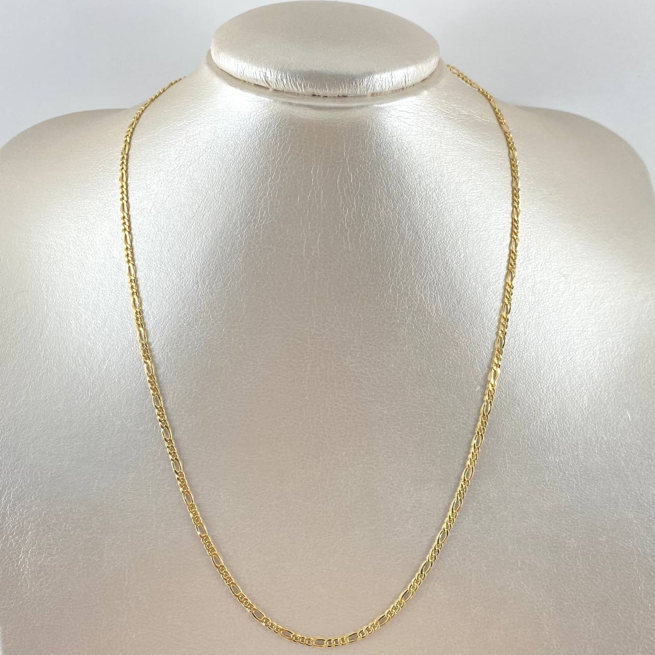Cadena Figaro 2.35gr / 50cm / Oro Amarillo +1 18K