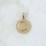 Dije Corazón 2.6gr / 2.4cm / Cojin en Aro - Circones Blancos Oro Amarillo 18K