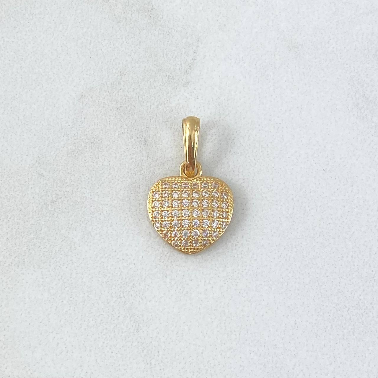 Dije Corazón Tupido 1.35g / 1.6cm Oro Amarillo 18K