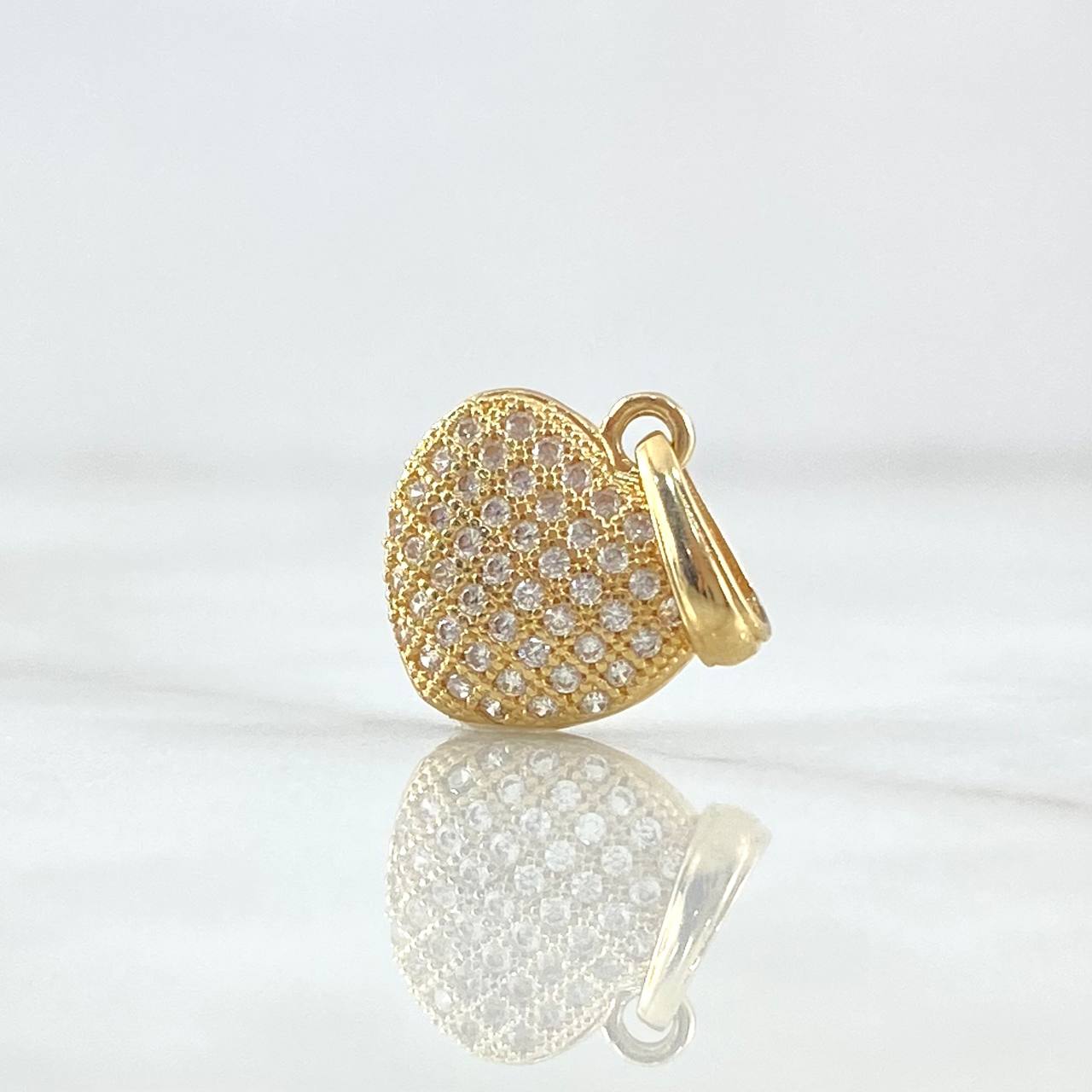 Dije Corazón Tupido 1.35g / 1.6cm Oro Amarillo 18K