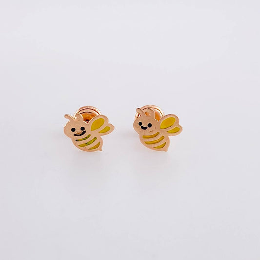 Topos Abeja 0.75g / 8.8mm Oro Rosa 18K