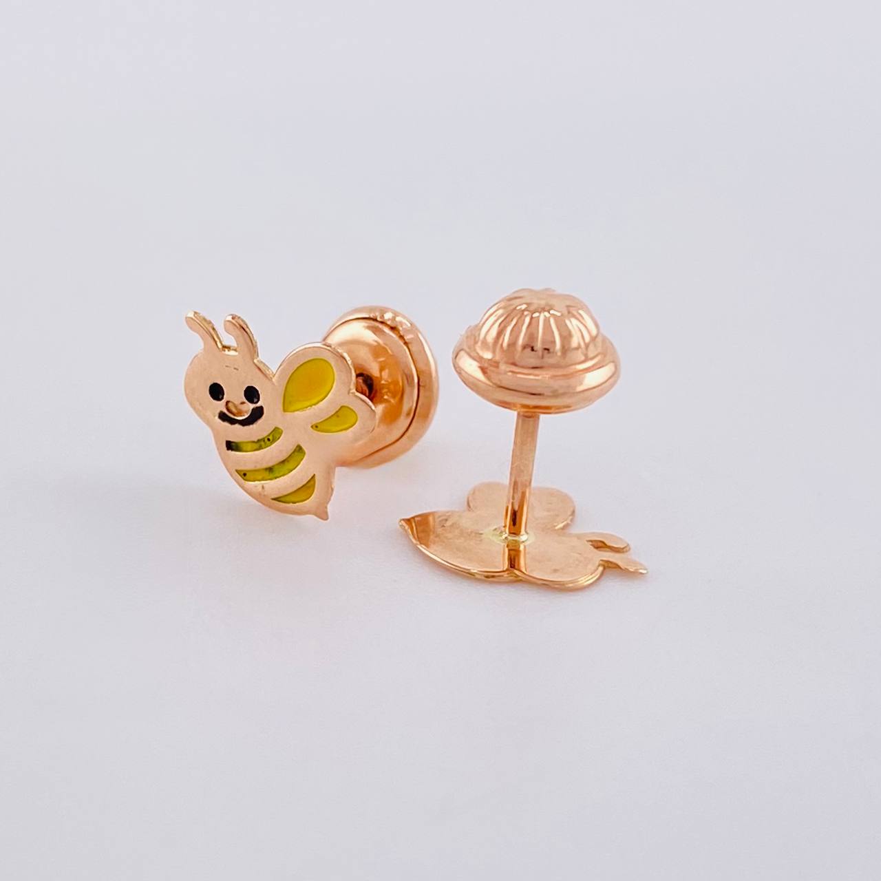 Topos Abeja 0.75g / 8.8mm Oro Rosa 18K