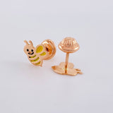 Topos Abeja 0.75g / 8.8mm Oro Rosa 18K