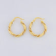 Candongas Sari 1.9g / 2.2cm Dos Oros Amarillo Blanco 18K
