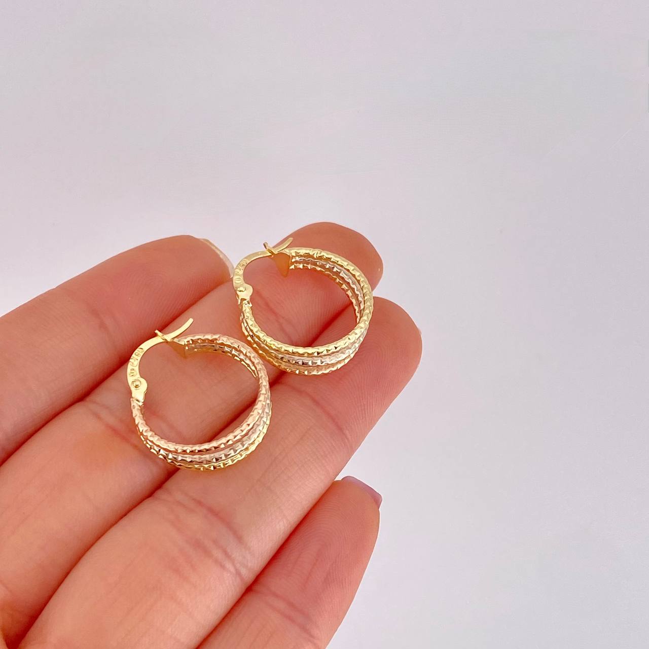 Candongas Daki 1.7g / 2cm Tres Oros 18K