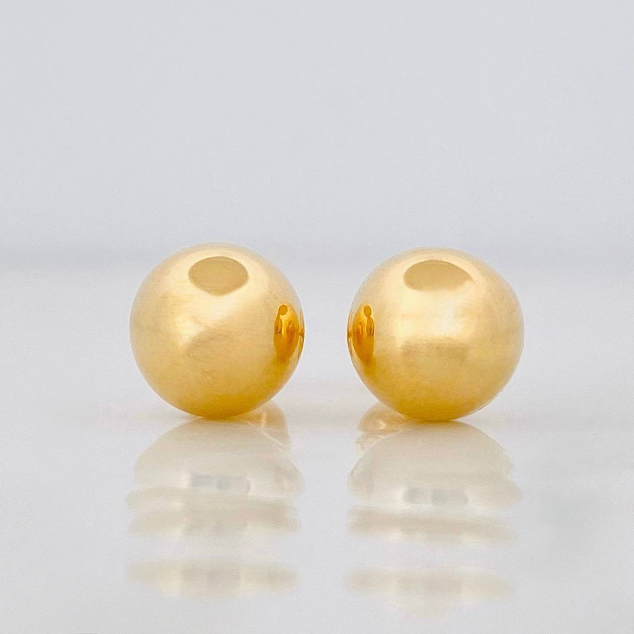 Topos Bola Lisa 0.9g / 8mm Oro Amarillo 18K
