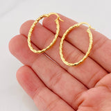 Candongas Iris Ovaladas 1.85g / 3cm Oro Amarillo 18K