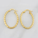 Candongas Iris Ovaladas 1.85g / 3cm Oro Amarillo 18K