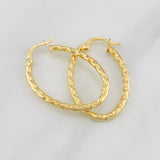 Candongas Iris Ovaladas 1.85g / 3cm Oro Amarillo 18K