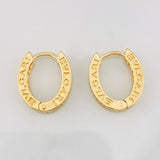 Candongas Bv Ovaladas 4.35g / 1.7cm Oro Amarillo 18K