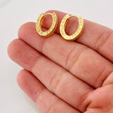 Candongas Bv Ovaladas 4.25g / 1.7cm Oro Amarillo 18K