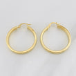 Candongas Doble Carril 3.55g / 3.2cm Oro Amarillo 18K