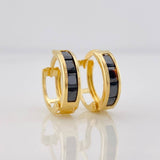 Candongas Carril 1.7g / 1.3cm Oro Amarillo 18K