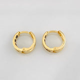Candongas Carril 1.7g / 1.3cm Oro Amarillo 18K