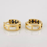 Candongas Carril 1.7g / 1.3cm Oro Amarillo 18K