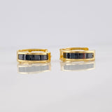 Candongas Carril 1.7g / 1.3cm Oro Amarillo 18K