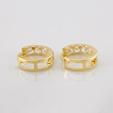 Candongas Carril 1.6g / 1.3cm Oro Amarillo 18K