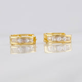 Candongas Carril 1.6g / 1.3cm Oro Amarillo 18K