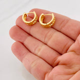 Candongas Carril Tribal 5.4g / 1.5cm Oro Amarillo 18K